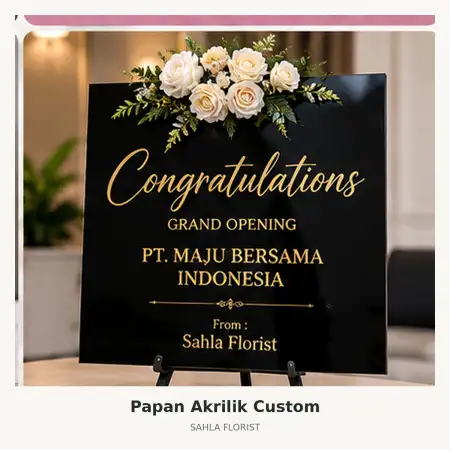 Papan Bunga Akrilik Kukusan